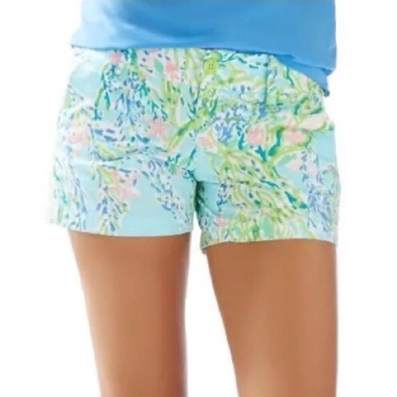 Lilly Pulitzer Pants - Lilly Pulitzer The Callahan Short Blue Heaven Floral Water Color Shorts